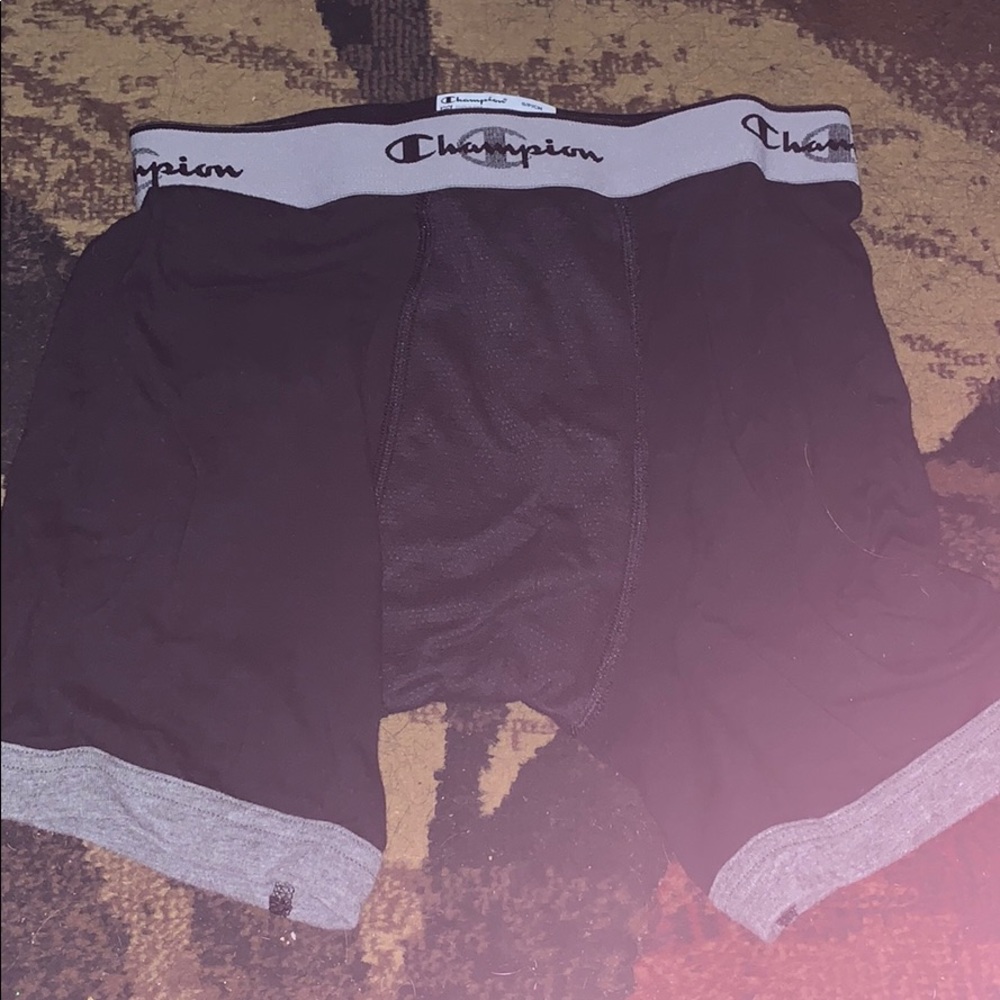 mens champion small black boxer briefs